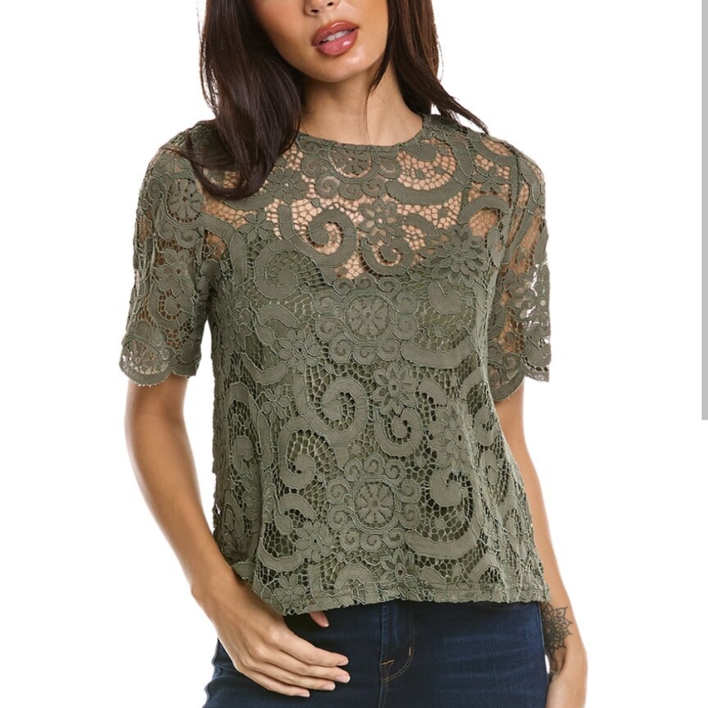 Nanette Lepore Bow Lace Top